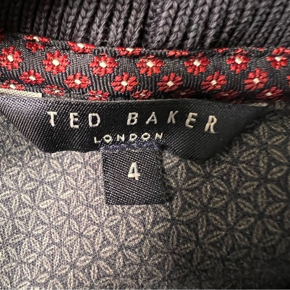 Ted Baker London Navy Blue Button Down Cardigan Sweater Size 4 Large - Picture 9 of 12